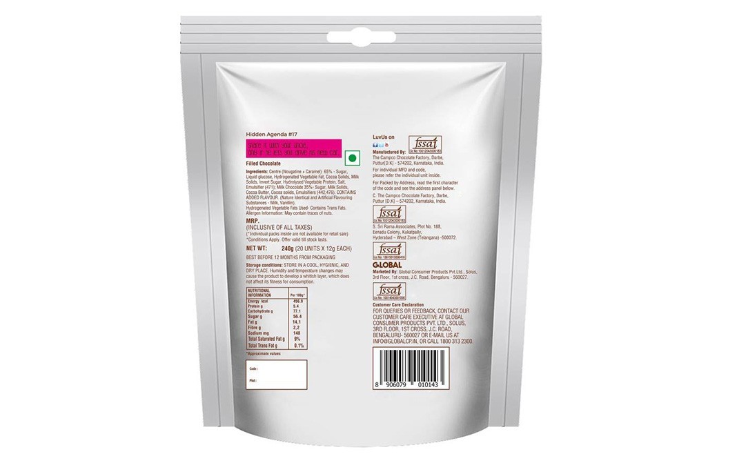 Luvit Caramelicious Bars Home   Pack  240 grams